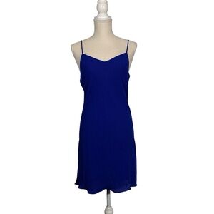 Polo Ralph Lauren Semi Sheer Classic Navy Knee Length Slip Dress Size 10